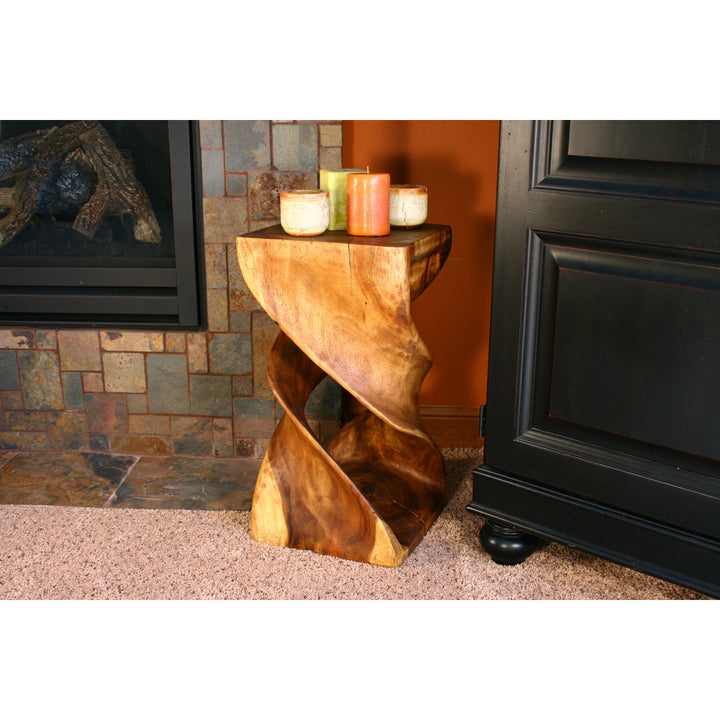 Lovejoy Solid Wood Abstract End Table The Twillery Co.® Color: Walnut
