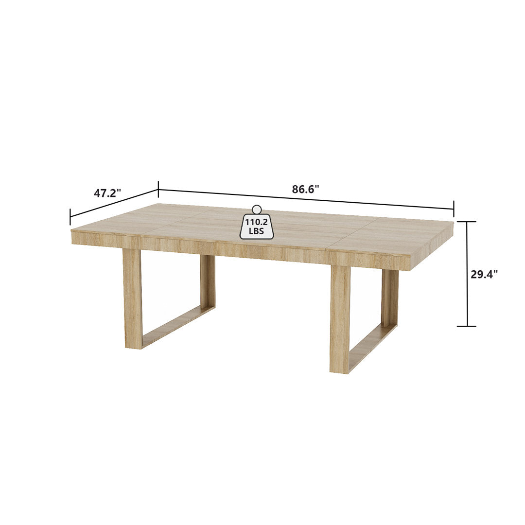Rectangular Wood Grain Dining Table Latitude Run®