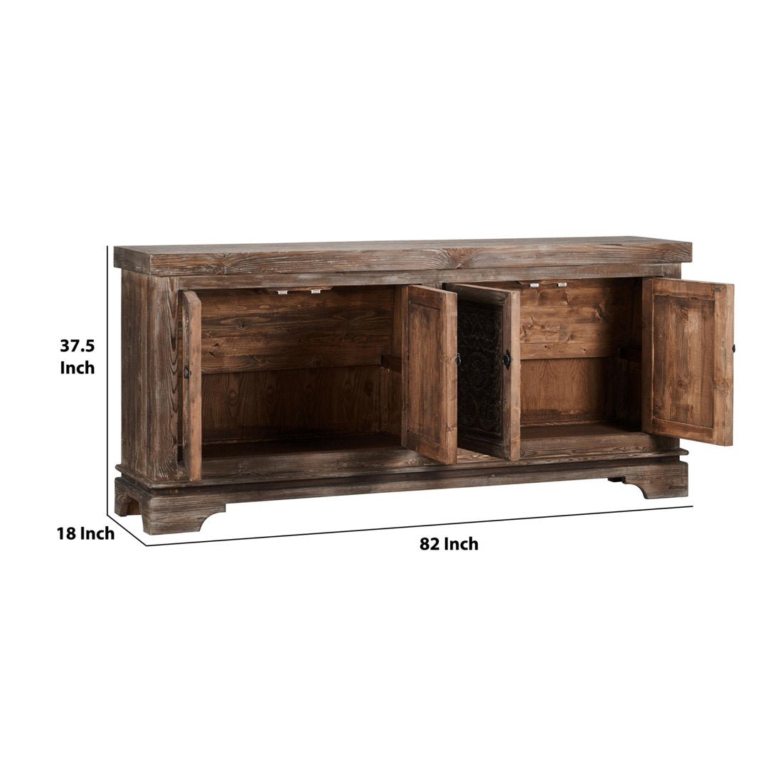 Aliana 82" Wide Pine Wood Sideboard Langley Street®