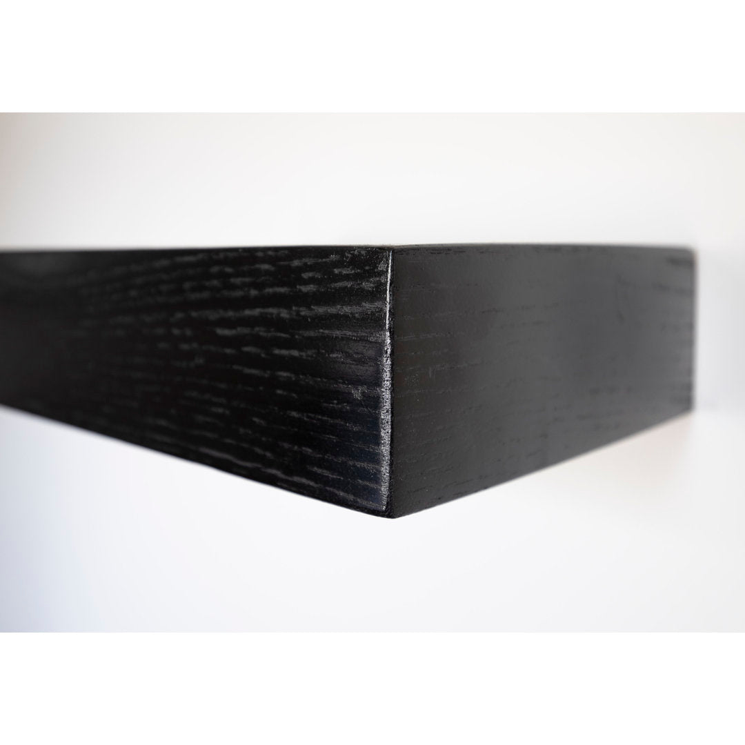 Rayne Floating Shelves Latitude Run® Size: 3" H x 51" W x 4" D Finish: Black