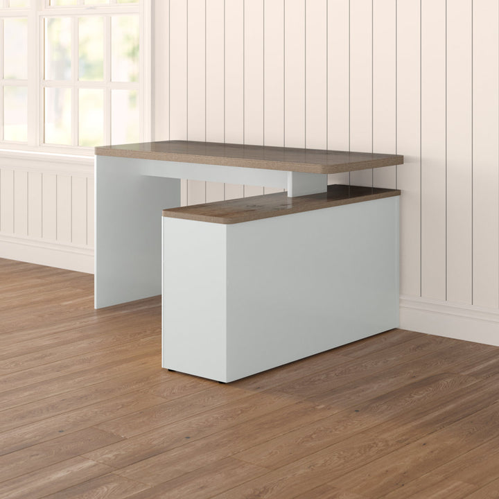 Cuuba Libre L-Shape Desk East Urban Home Color: Riviera Oak White