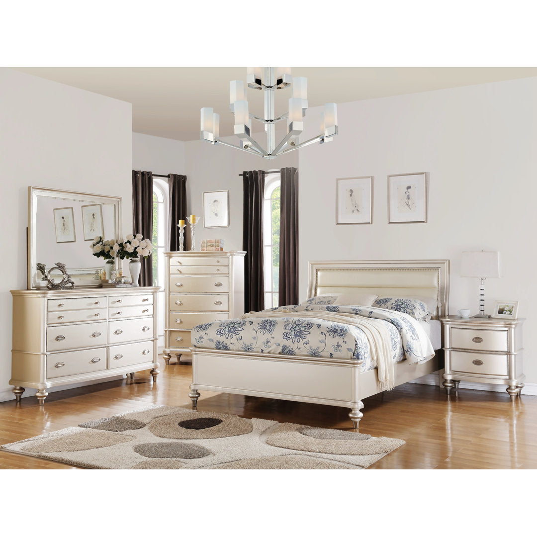 Mulvey 2 - Drawer Nightstand in Silver Rosdorf Park