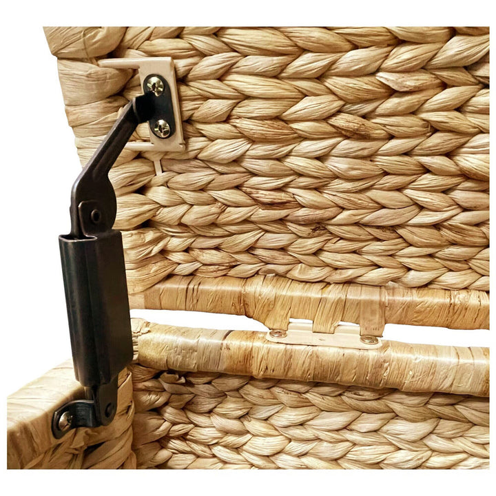Ved Heavy-duty Water Hyacinth Wicker Storage Trunk with Metal Frame Highland Dunes Color: Natural
