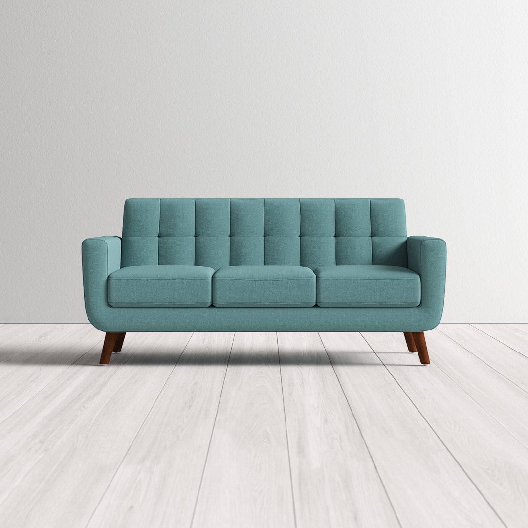 Zohaib 70.5" Square Arm Sofa George Oliver Fabric: Linen Blend Eton Blue