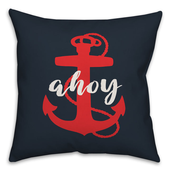 Ahoy Anchor Throw Pillow Designs Direct Creative Group Size: 20" x 20"