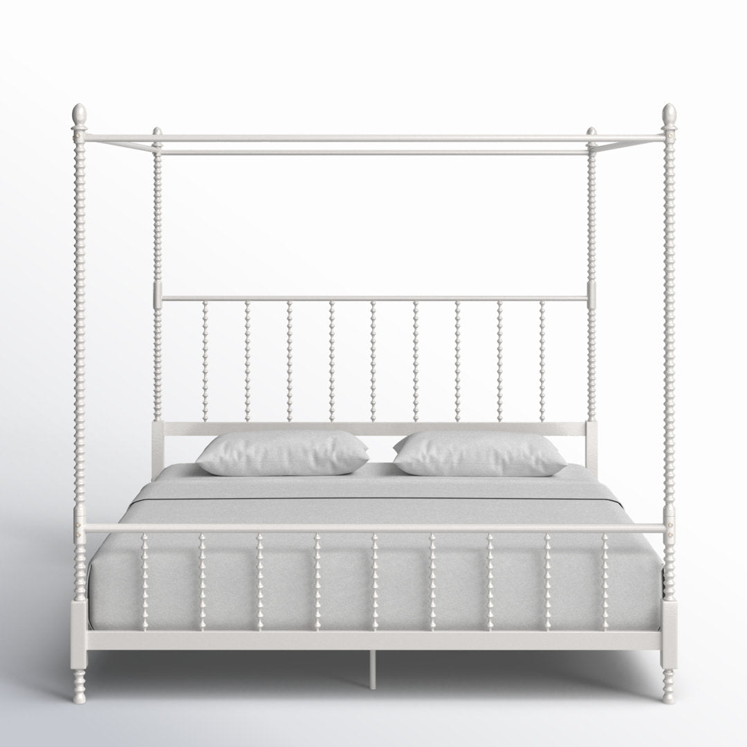 Frankie Low Profile Canopy Bed Kelly Clarkson Home Color: White Size: King