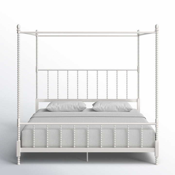 Frankie Low Profile Canopy Bed Kelly Clarkson Home Color: White Size: King