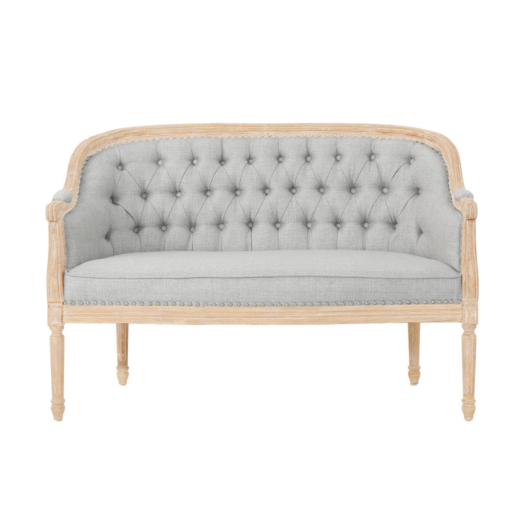 Atenea 49.5'' Upholstered & Birch Wood Loveseat August Grove® Upholstery Color: Light Gray