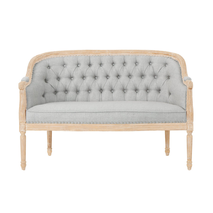 Atenea 49.5'' Upholstered & Birch Wood Loveseat August Grove® Upholstery Color: Light Gray