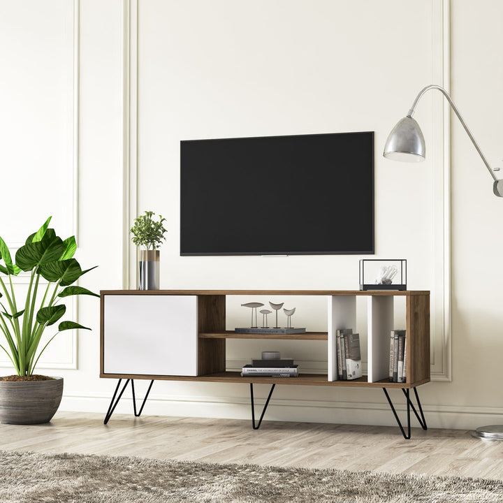 Umaima TV Stand for TVs up to 65" Wrought Studio™ Color: Walnut/White