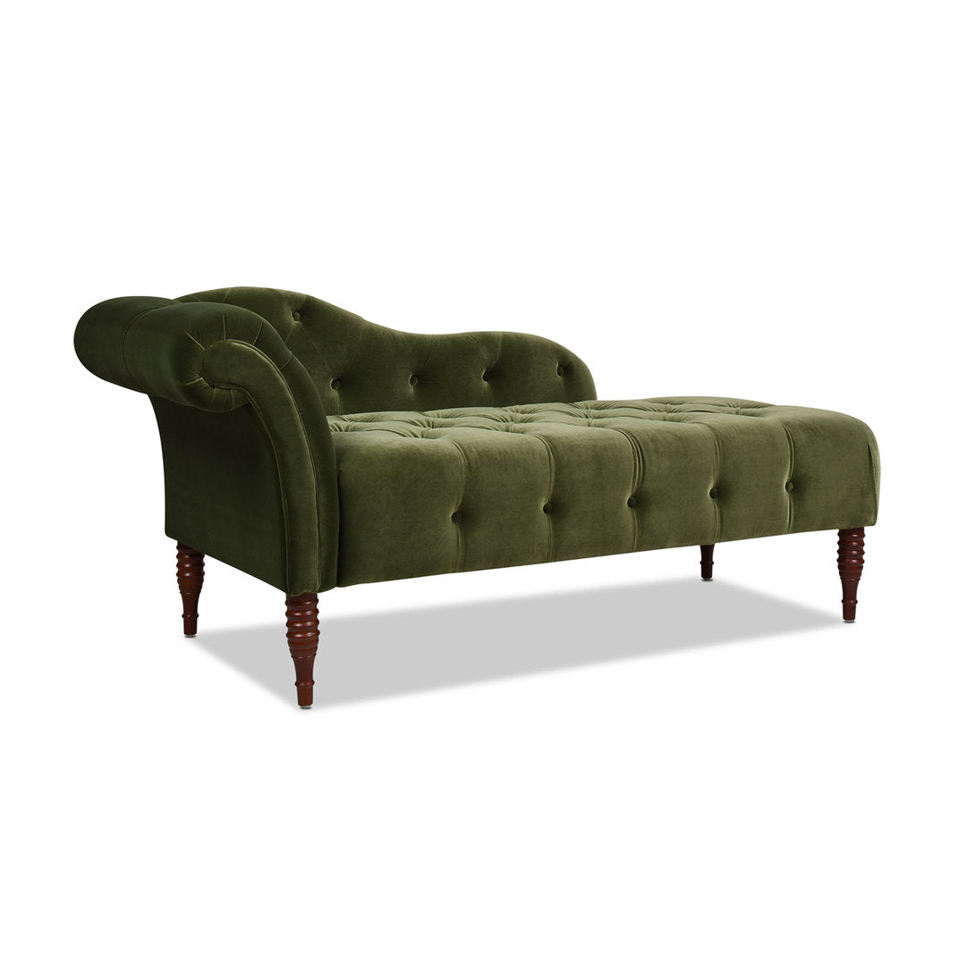 Kannon Tufted Right-Arm Chaise Lounge Willa Arlo™ Interiors Fabric: Olive Green Velvet