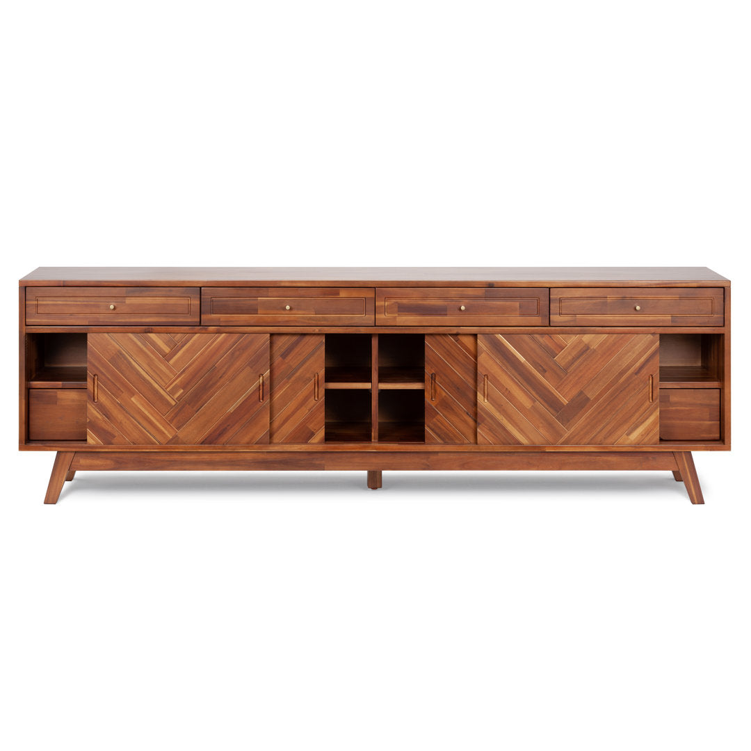 Anja 79'' Media Console AllModern Color: Brown