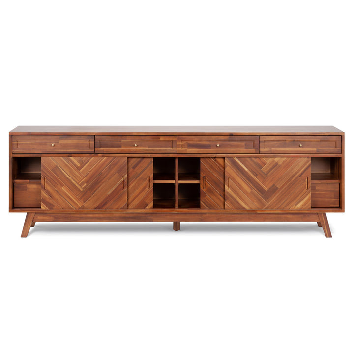 Anja 79'' Media Console AllModern Color: Brown