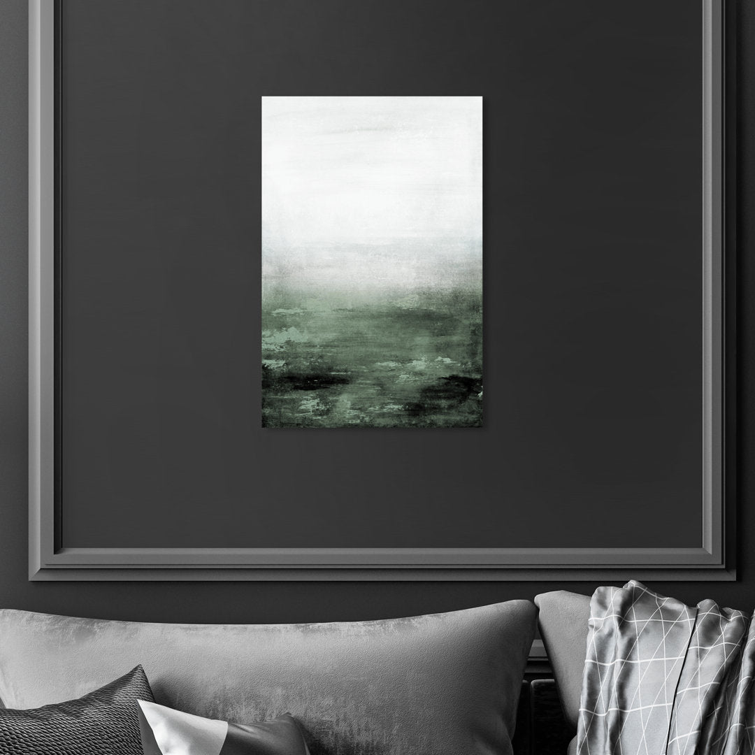 Abstract Sail to the Moon Hunter Green - Painting Print Trent Austin Design® Size: 15" H x 10" W Format: Wrapped Canvas
