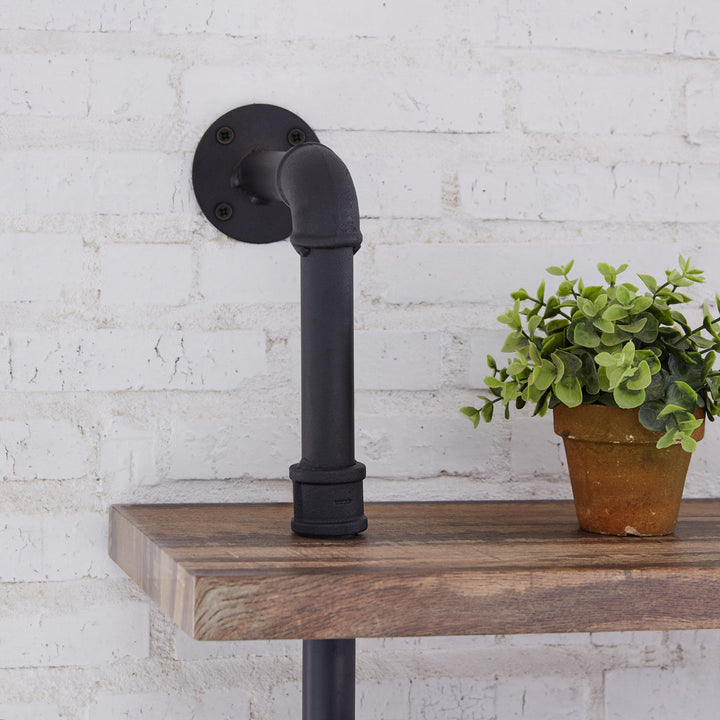 Charter Iron Pipe Wall Mount Ladder Bookcase Steelside™