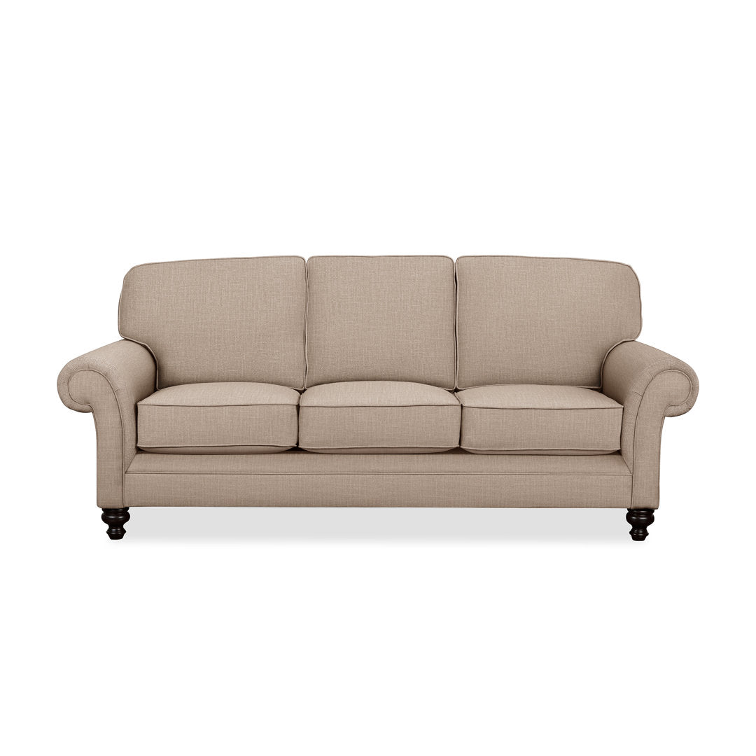 Gaige 88" Rolled Arm Sofa with Reversible Cushions Wayfair Custom Upholstery™ Fabric: Conversation Linen Basketweave