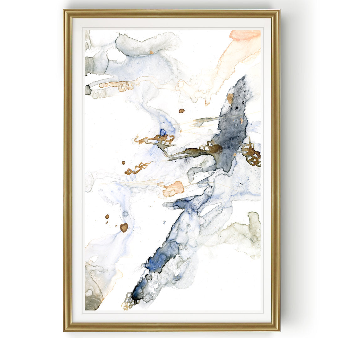 Organic Interlace I - Print on Canvas Mercury Row® Size: 30.5" H x 42.5" W x 1.5" D Format: Gold Framed