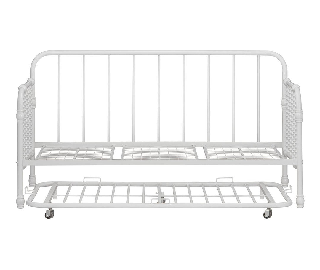 Monarch Hill Wren Twin Metal Daybed with Trundle Little Seeds Color: White