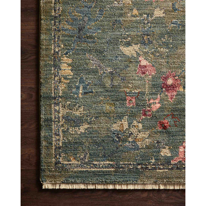 Febbas Oriental Machine Made Power Loom Area Rug in Moss Green Lark Manor™ Rug Size: Rectangle 2'7" x 4'