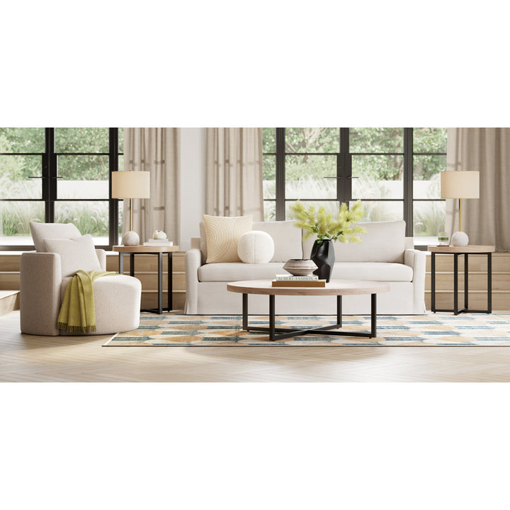 Neruda 86'' Slipcovered Sofa Joss & Main Fabric: Diego Cream Performance Plainweave