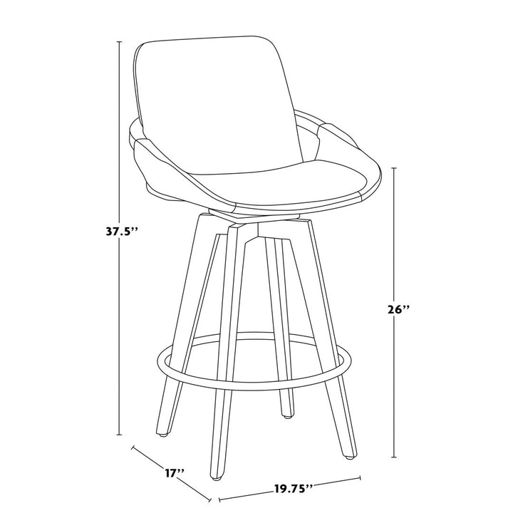 Whitacre Swivel Stool Wade Logan® Upholstery: Cream Noise Tweed, Seat Height: Counter Stool (26" Seat Height)