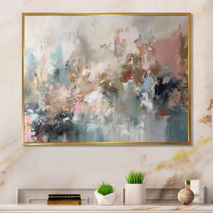 Kircher Brushstroke Abstract I On Canvas Print Ivy Bronx Overall Size: 30" H x 40" W x 1.5" D Format: Gold Floater Framed