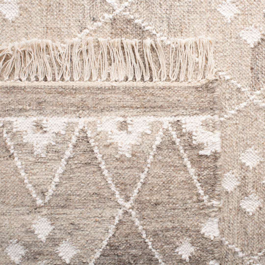Natural Kilim Hand Woven 60% Wool, 20% Viscose, And 20% Cotton Geometric Rug Union Rustic Rug Size: Rectangle 3' x 5'