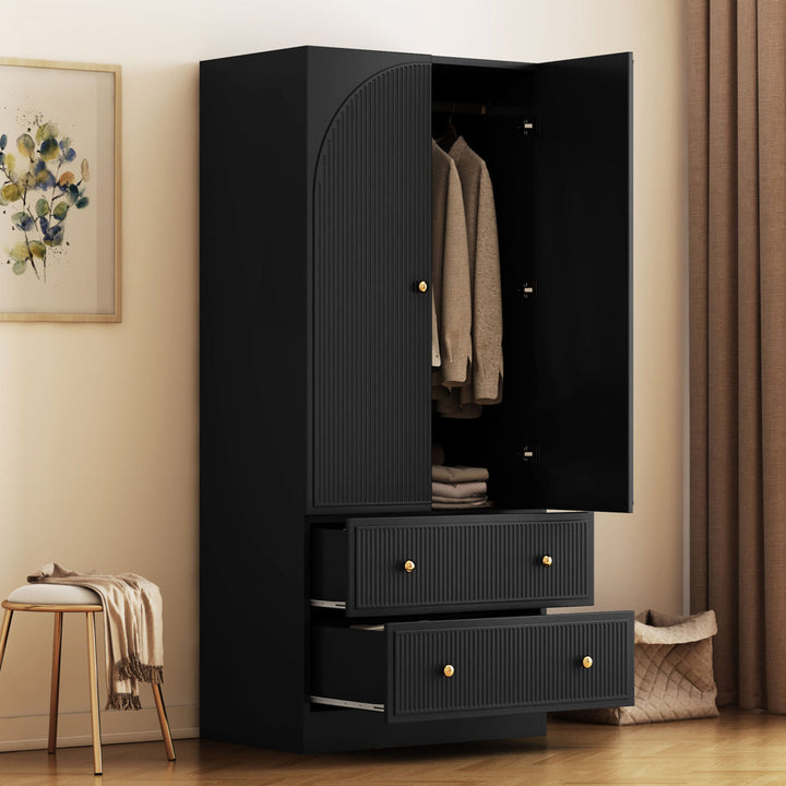 Maartje Armoire Ebern Designs Color: Black