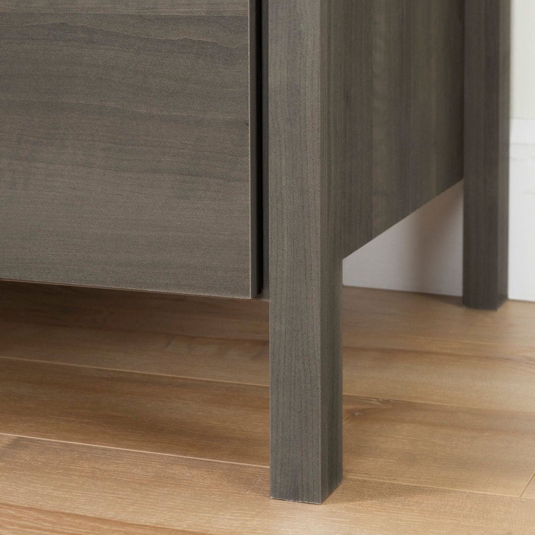 Gravity 2 - Drawer Nightstand South Shore Color: Gray Maple/Black