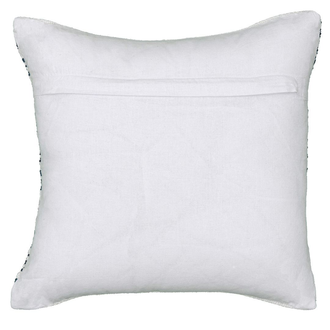 Hand-Woven Chevron Cotton Throw Pillow Rajani Home Color: Blue