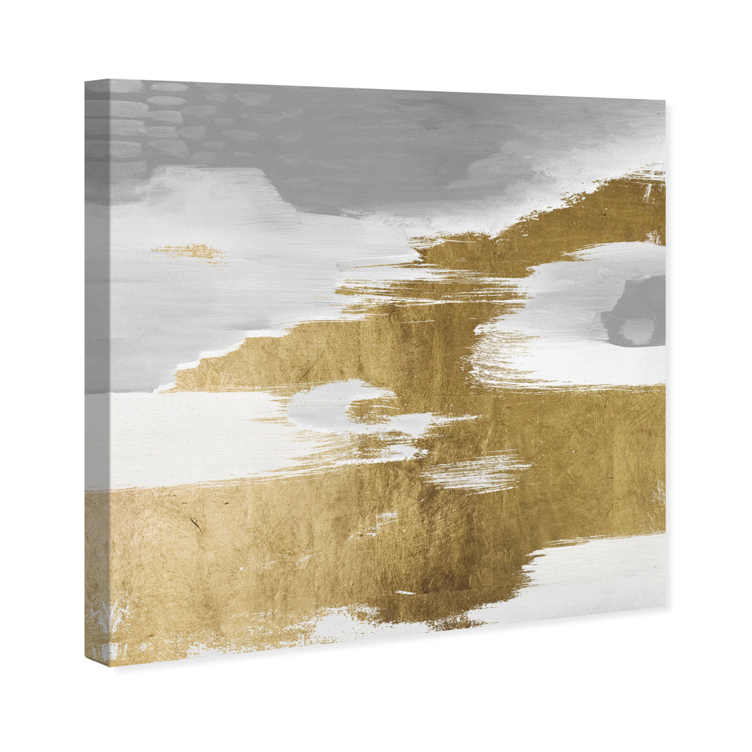 Gold Heaven - Painting on Canvas Oliver Gal Prints Size: 12" H x 12" W Format: Wrapped Canvas