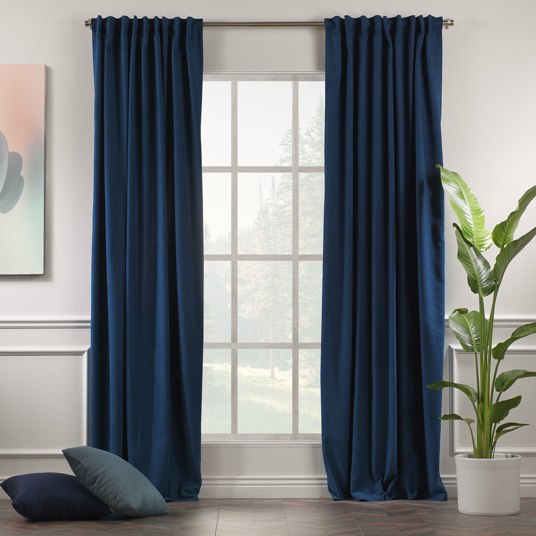 Extra wide x Extra Long Custom Made Decorative Single Panel Lilijan Home & Curtain Curtain Color: Dark Green Size per Panel: 100" W x 144" L
