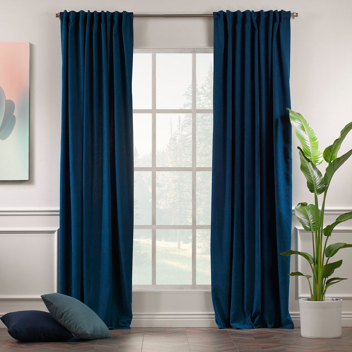 Extra wide x Extra Long Custom Made Decorative Single Panel Lilijan Home & Curtain Curtain Color: Dark Green Size per Panel: 100" W x 144" L