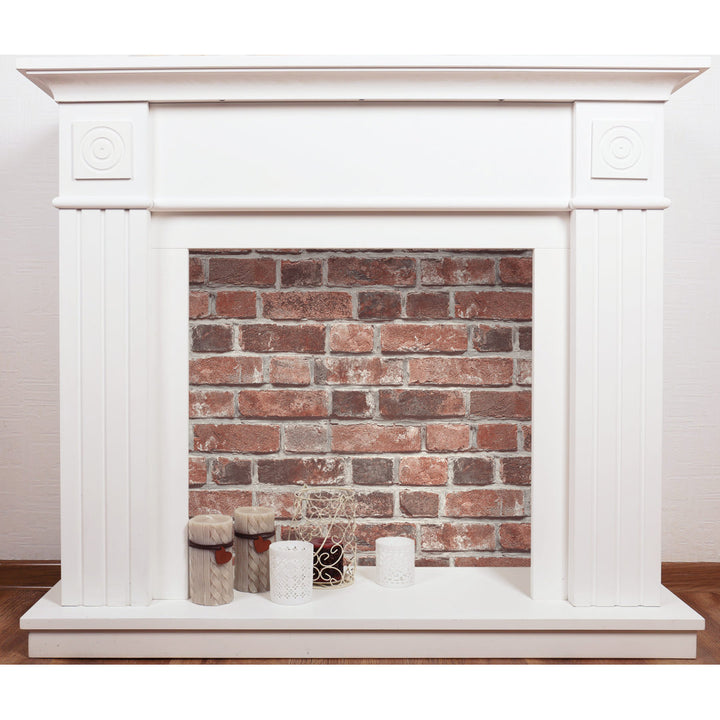 Bryanna Distressed 18' L x 20.5" W Peel and Stick Wallpaper Roll Millwood Pines Color: Red/Gray