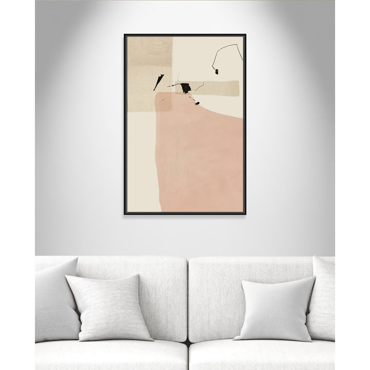 Soft Tempo - Floater Frame Painting on Canvas Joss & Main Frame Color: Black Framed Size: 37.5" H x 25.5" W