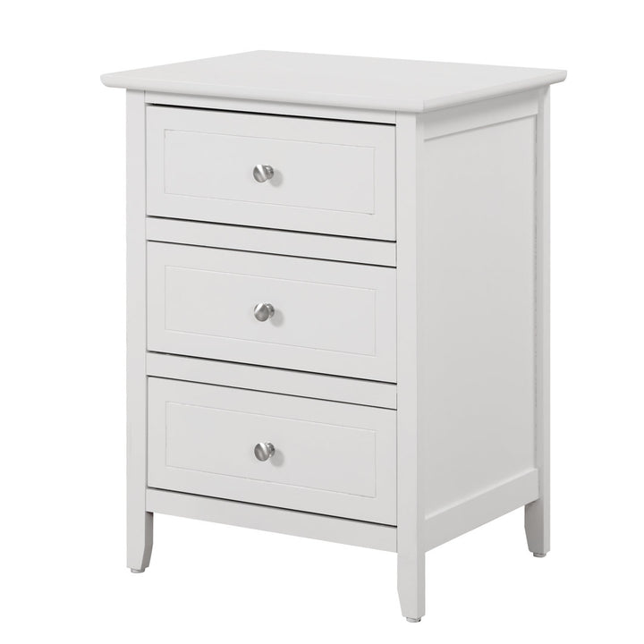 Emjay 3 - Drawer Nightstand Glory Furniture Color: White