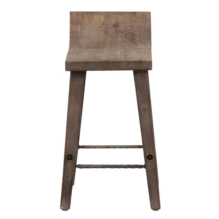 Carlson Solid Wood Stool Joss & Main Color: Rustic Brown Seat Height: Counter Stool (24" Seat Height)
