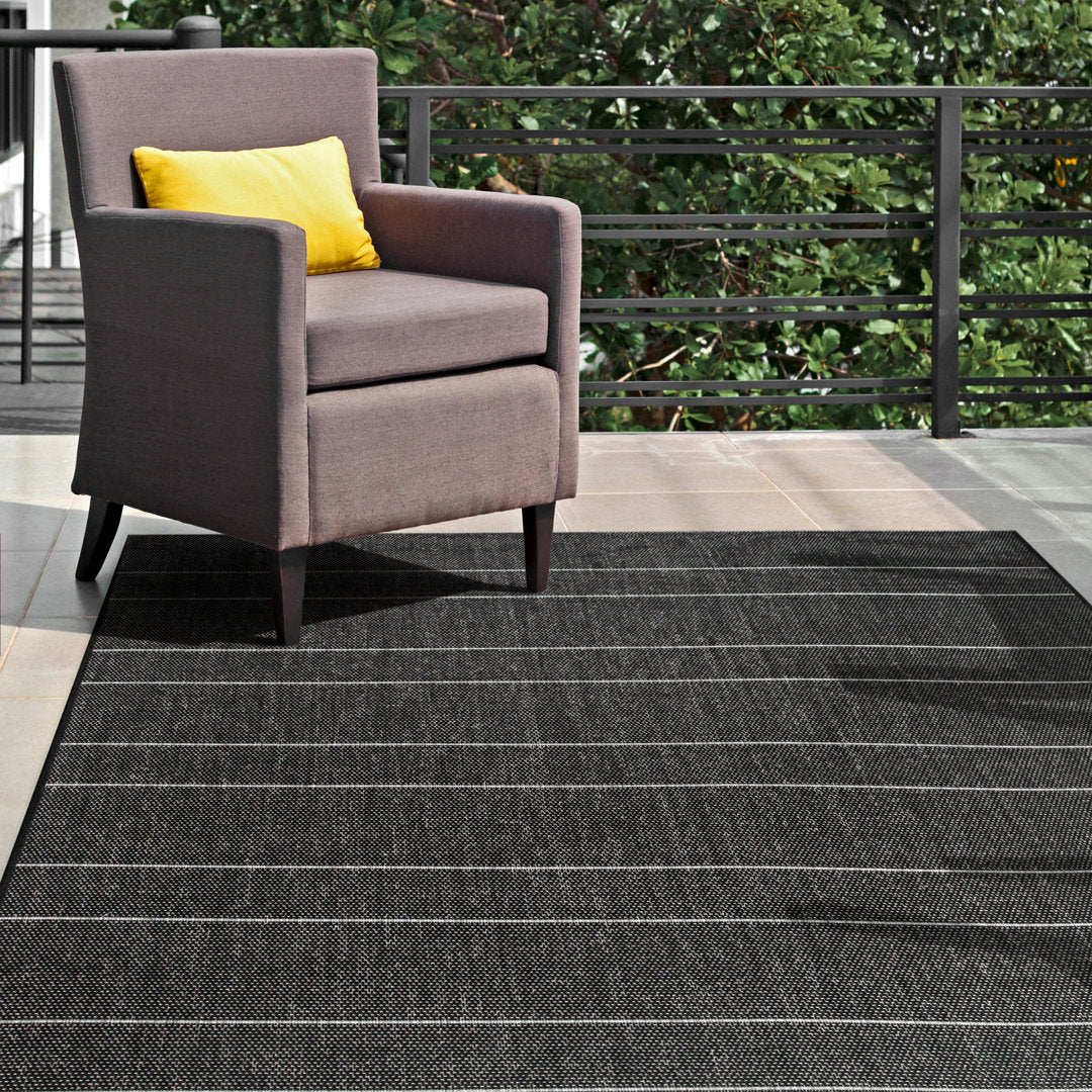 Randall Striped Machine Woven / Power Loomed Indoor/Outdoor Patio Rug Union Rustic Rug Size: Rectangle 4' x 6'