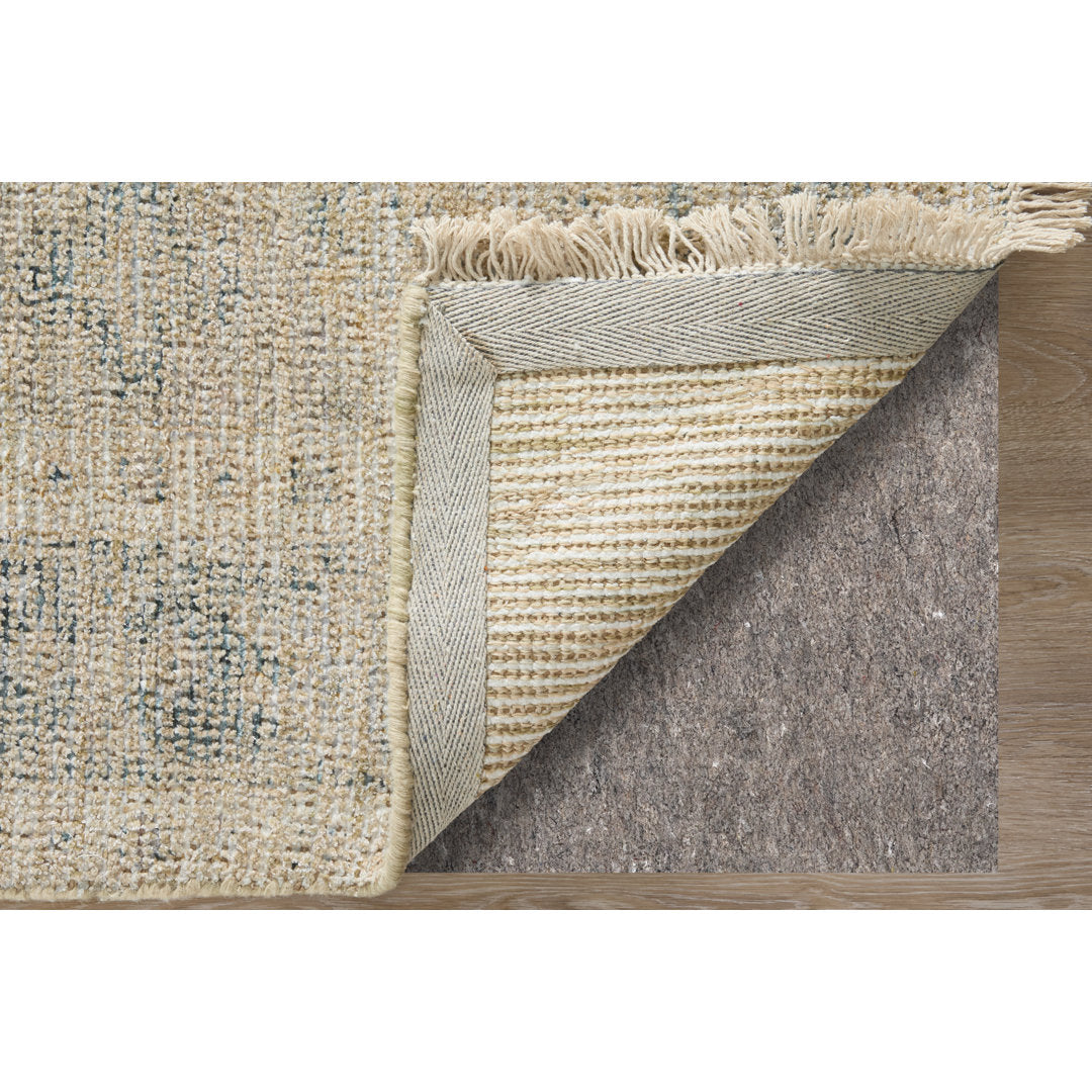 Alberdine Transitional Medallion Handmade Sand Rug Lark Manor™ Rug Size: Rectangle 9' x 12'