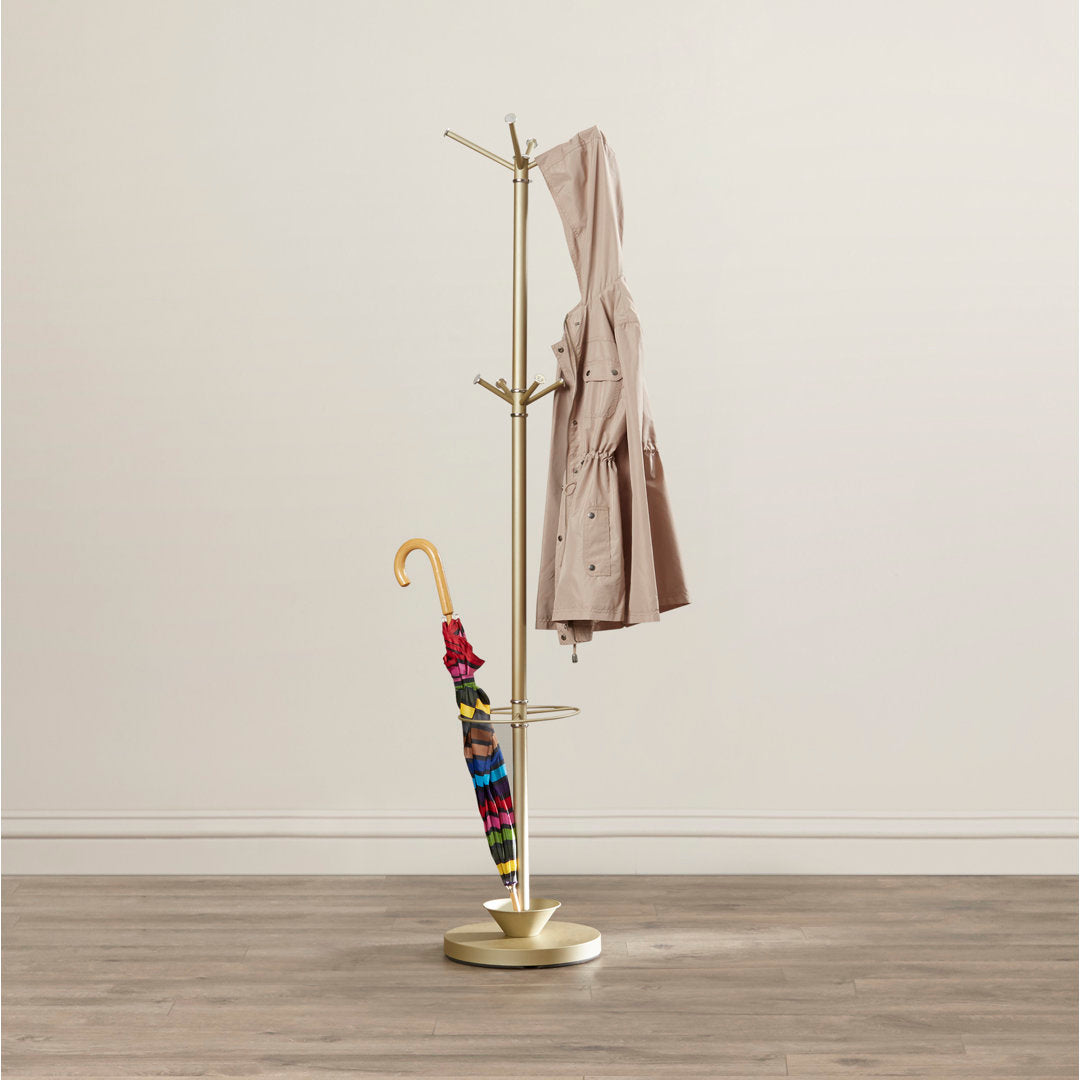 Bjoern 8 - Hook Freestanding Coat Rack in Champagne Mercer41
