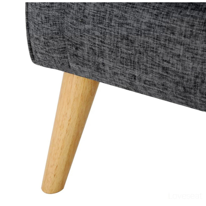 Deby 49.75" Flared Arm Loveseat George Oliver Upholstery Color: Gray Fabric