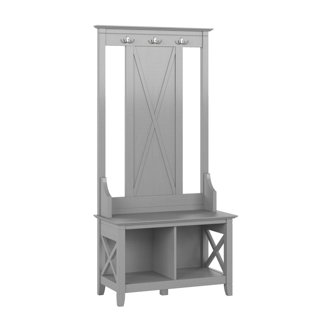 Huckins Hall Tree 32'' Wide with Bench and Shoe Storage Laurel Foundry Modern Farmhouse® Color: Cape Cod Gray