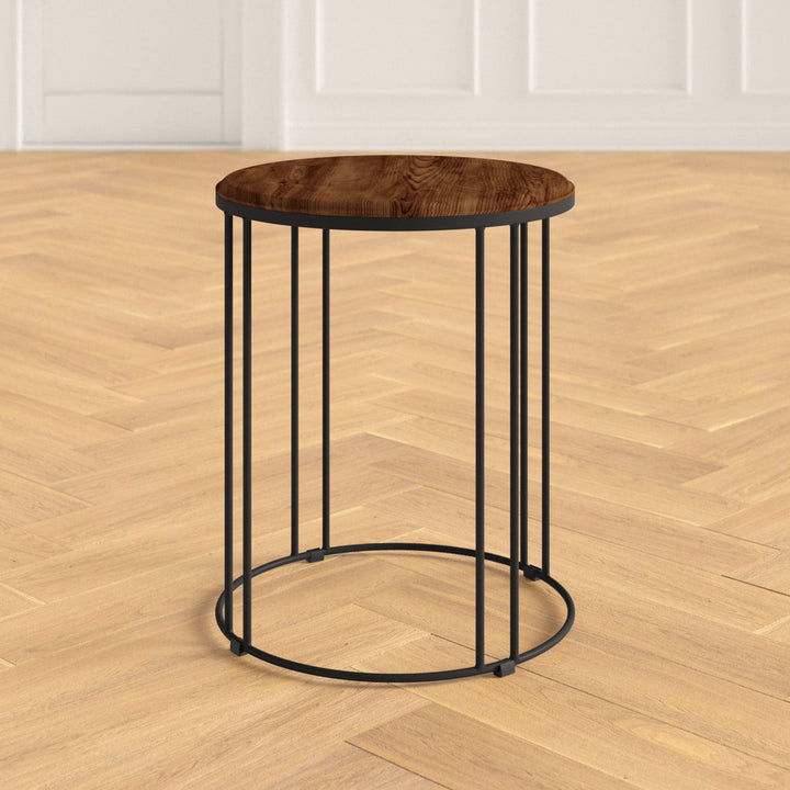 Abraxas Solid Wood Frame End Table Sand & Stable™