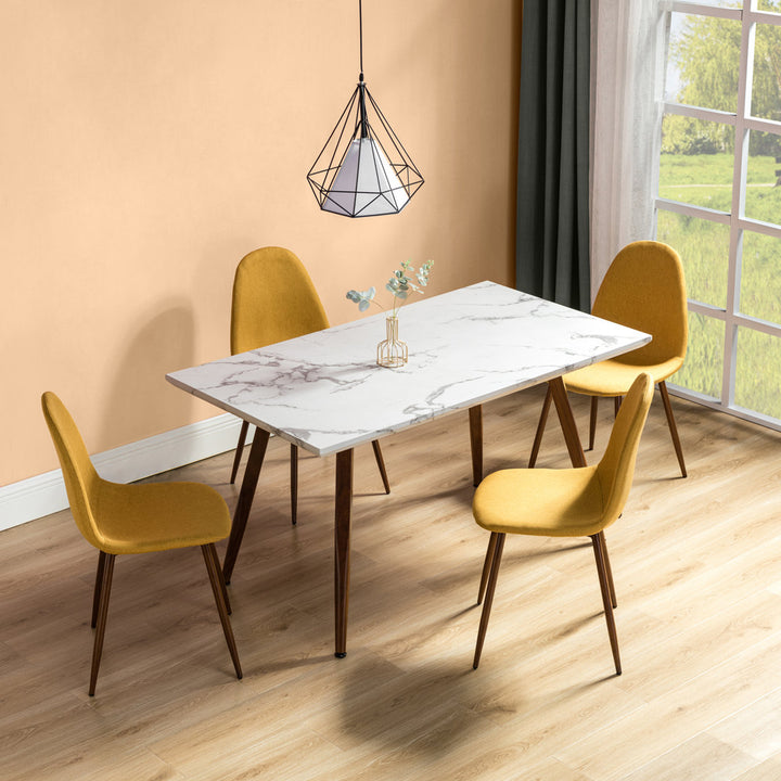 Axia Side Chair (Set of 4) Wade Logan® Upholstery Color: Mustard