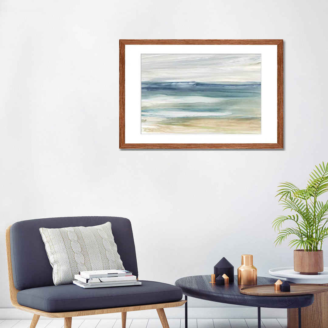 Ocean Breeze by Carol Robinson Painting Print The Twillery Co.® Size: 24" H x 32" W x 1" D Format: Natural Wood Framed Paper, Mat Included: White