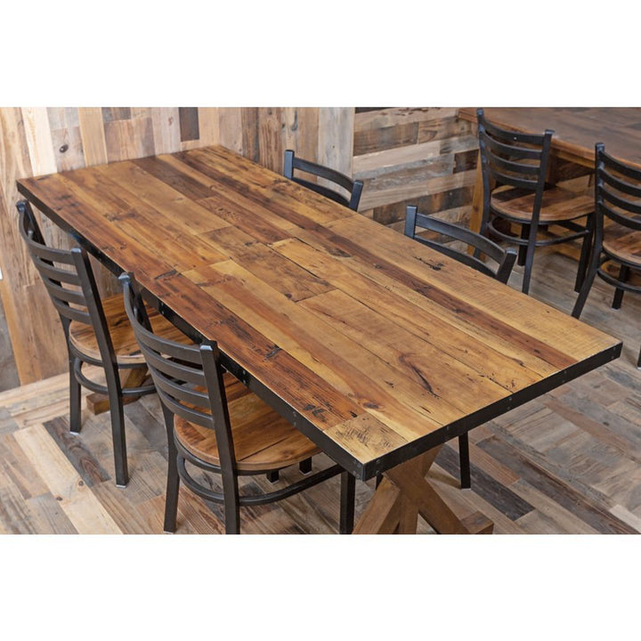 Heirloum Rectangular Metal Edge Table Top Heirloum Size: 1.5" H x 48" L x 30" W