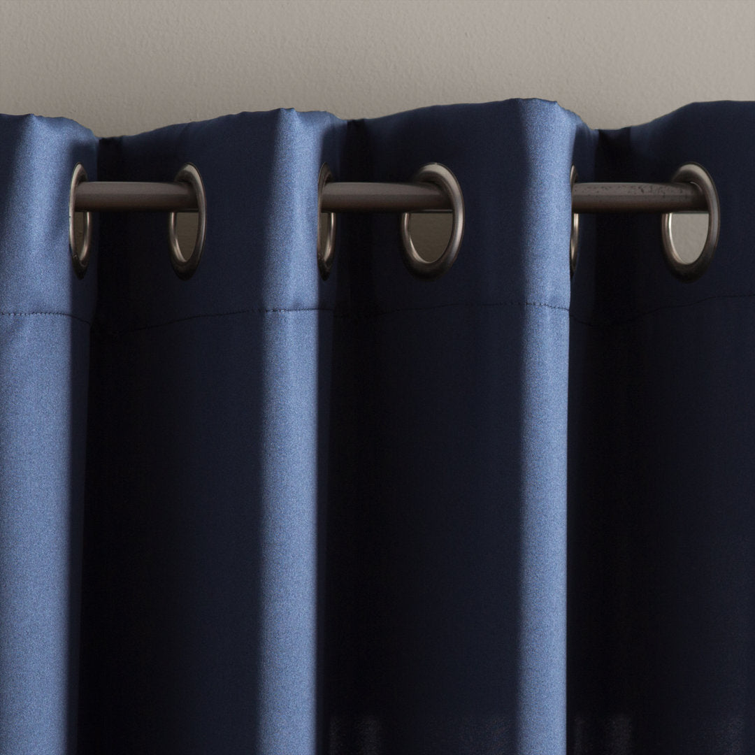 Wayfair Basics Room Darkening Grommet Curtain Panel Wayfair Basics® Curtain Color: Navy Size per Panel: 40" W x 63" L