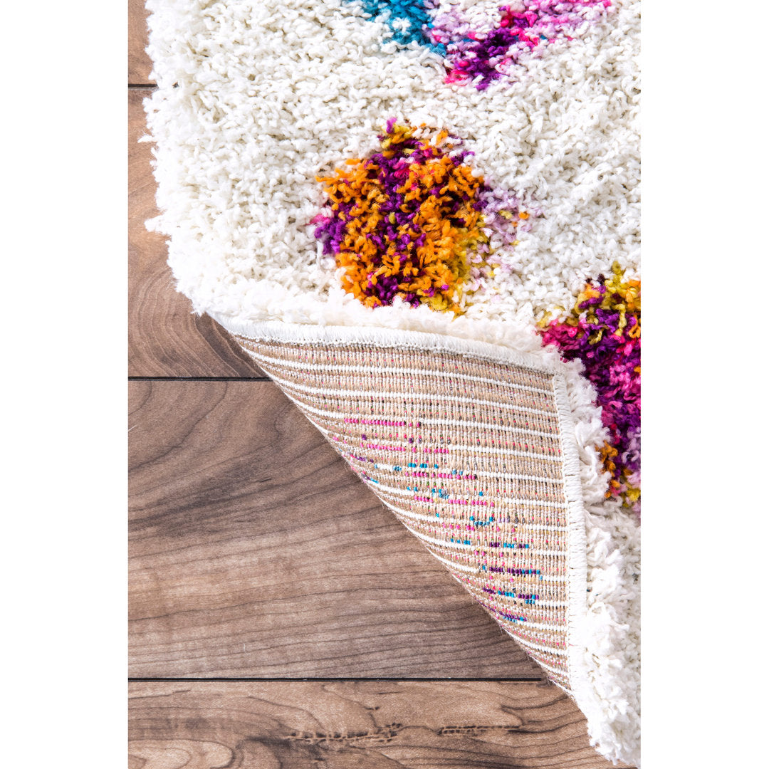 Abramson Bohemian Diamond Trellis Shag Pink/Ivory Rug Mack & Milo™ Rug Size: Rectangle 7'10" x 10'