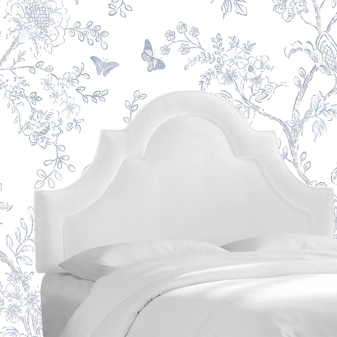 McAfee Velvet Upholstered Panel Headboard Kelly Clarkson Home Size: Twin Upholstery: Classic White Velvet
