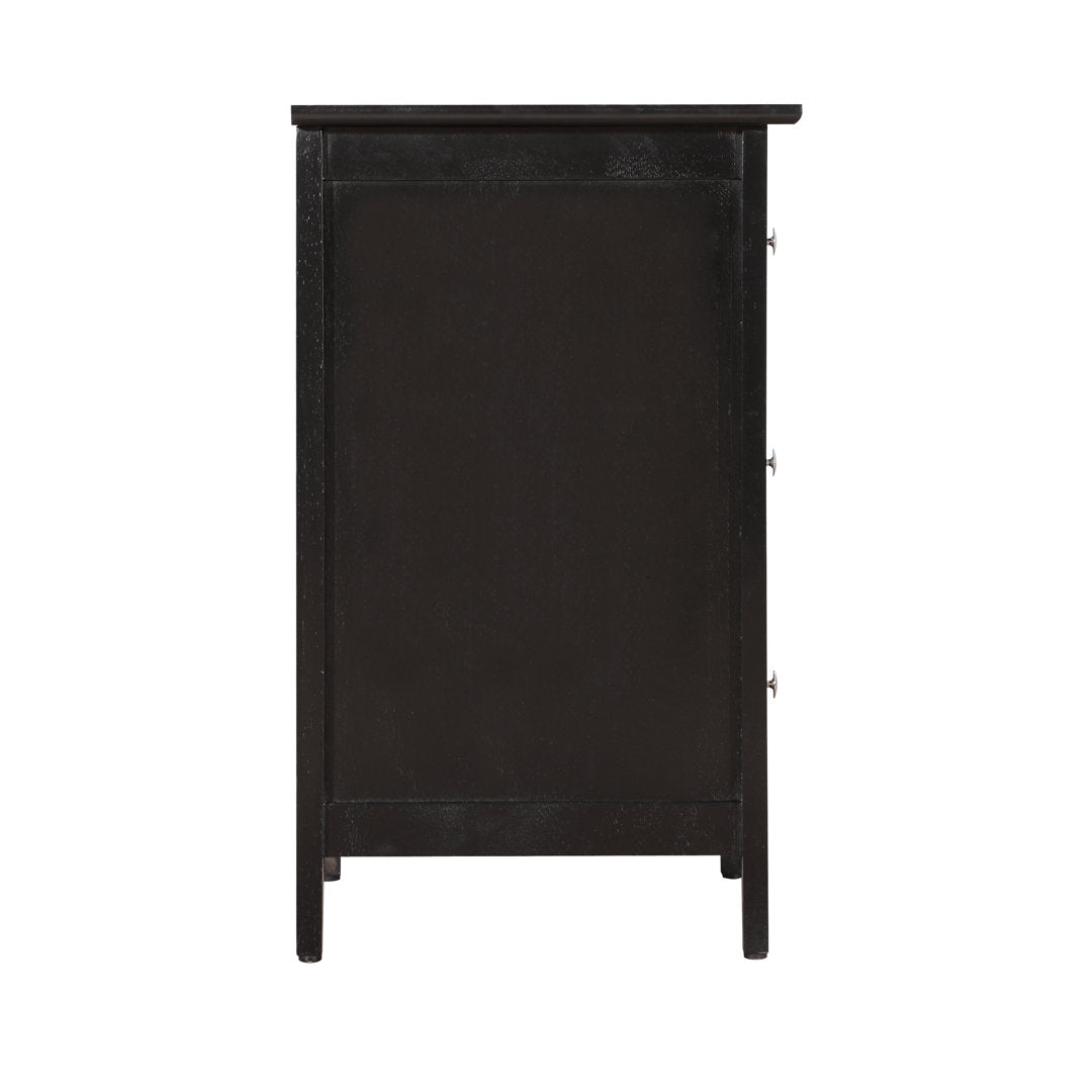 Emjay 3 - Drawer Nightstand Glory Furniture Color: Black